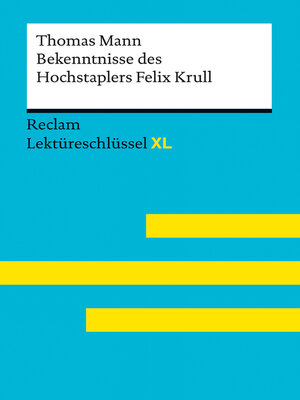 cover image of Bekenntnisse des Hochstaplers Felix Krull von Thomas Mann